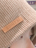 Momentlover Casual Keep Warm Applique Solid Color Hats&Caps