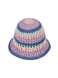 Momentlover Woven Short Brim Hollow Contrast Color Sun-Protection Hats&Caps Fisherman Hat