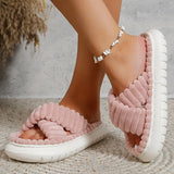 themeisles - Black Casual Patchwork Solid Color Round Comfortable Shoes