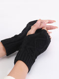 momentlover Simple 9 Colors Jacquard Knitting Gloves