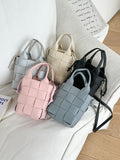 Momentlover Woven Solid Color Handbags Crossbody Bags