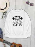 Momentlover Letter Graphic Round Neck Sweatshirt