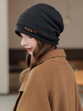 Momentlover Keep Warm Buckle Knitted Hats