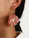 Momentlover Flower Shape Drop Earrings