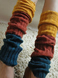 momentlover Casual Contrast Color Leg Warmers Accessories