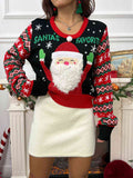 Momentlover SANTA'S FAVORITE Graphic Long Sleeve Sweater
