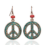 Flower-patterned openwork literary earrings