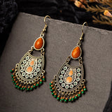 Long tassel rice beads fashion water drop earrings