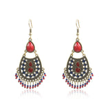 Long tassel rice beads fashion water drop earrings