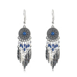 Vintage bohemian bead tassel earrings