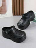 Momentlover Hollow Slippers Platform Shoes Sandals Crocs