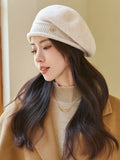 Momentlover Pleated Knitted Hats Beret Hat