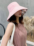 Momentlover Original Solid&Printing Reversible Foldable Sun-Protection Bucket Hat