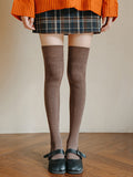 momentlover Casual Skinny Leg Solid Color Stockings Accessories