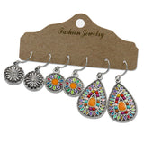 Bohemian oil drop earrings