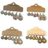 Bohemian oil drop earrings