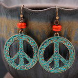 Flower-patterned openwork literary earrings