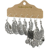 Creative teardrop-shaped alloy earrings