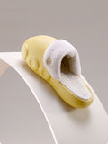 Momentlover Warm Removable Washable Waterproof Thick-Soled Cotton Slippers