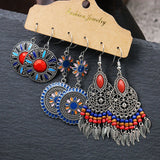 Creative teardrop-shaped alloy earrings