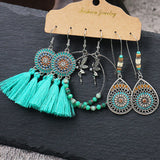 Creative teardrop-shaped alloy earrings