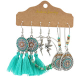 Creative teardrop-shaped alloy earrings