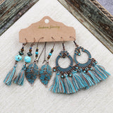 Bohemian fringed earrings