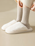 momentlover Solid Color Pleated Socks
