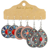 Bohemian flower hoop earrings