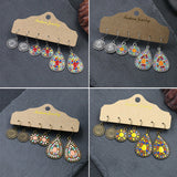 Bohemian oil drop earrings