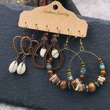 Bohemian fashion large circle geometric earrings