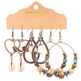 Bohemian fashion large circle geometric earrings