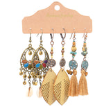 Bohemian fashion large circle geometric earrings