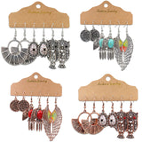 Fashion owl wing earrings