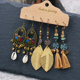 Bohemian fashion large circle geometric earrings