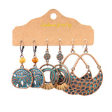 Bohemian fashion large circle geometric earrings
