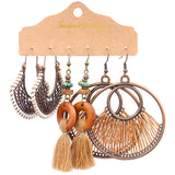 Bohemian fashion large circle geometric earrings