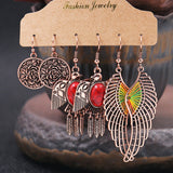 Fashion owl wing earrings
