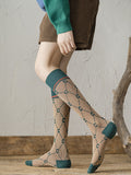 momentlover Stylish Selection Skinny Leg Checkered Socks Accessories