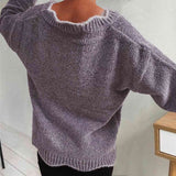Momentlover V-Neck Drop Shoulder Long Sleeve Sweater