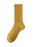 momentlover Solid Color Pleated Socks