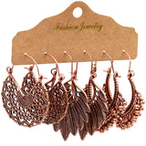 Geometric metal retro earrings