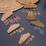 Retro water drop round geometric earrings