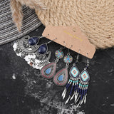Geometric metal retro earrings