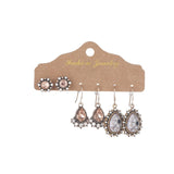 Flower shell gold geometric earrings