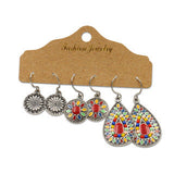 Bohemian oil drop diamond earrings