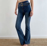 themeisles - Hot Girl Denim Flare Jeans