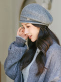 Momentlover Pleated Knitted Hats Beret Hat
