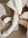 momentlover Solid Color Elasticity Socks