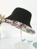 Momentlover Original Solid&Printing Reversible Foldable Sun-Protection Bucket Hat